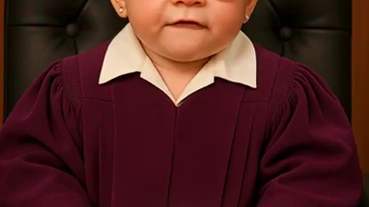 Cutest Courtroom Ever! 👶 Baby Judge Judy Lays Down the Law - AI #judgejudy