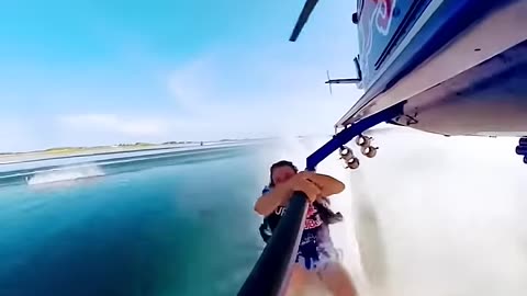Can He Grab The Helicopter?