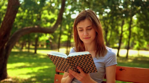 Girl reading a book