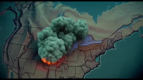 bomb blasting in America world map explain