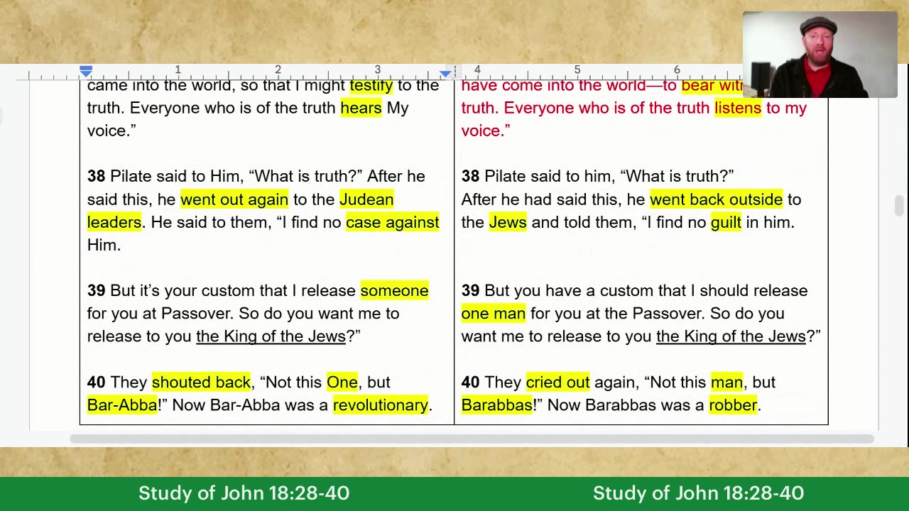 01/27/26 - Tuesday Bible Study (John 18:28-40)