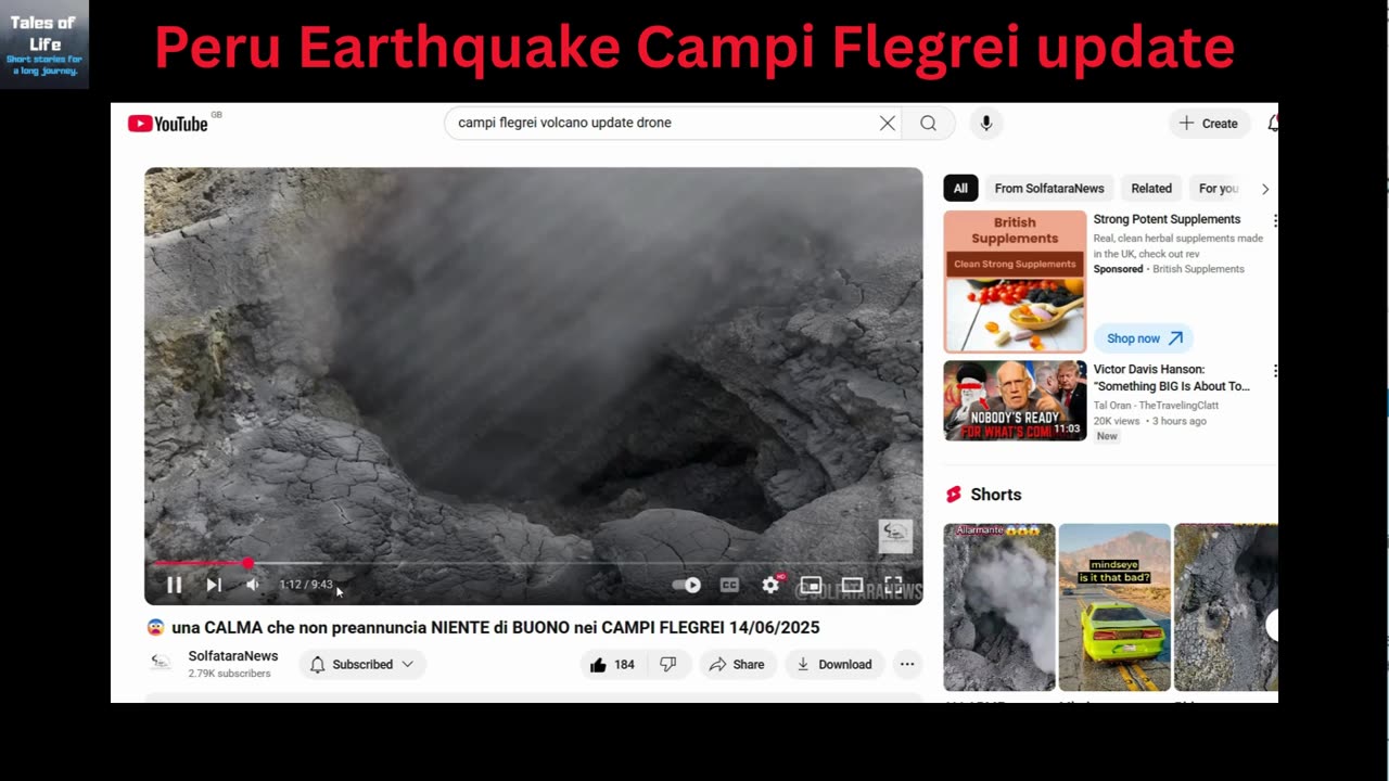 Peru Earthquake n Campi Flegeri Update