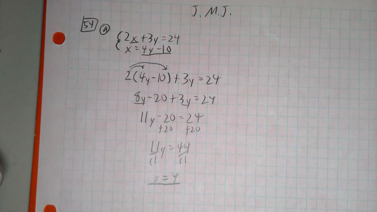 Saxon Algebra 1 Lesson 54 (a)