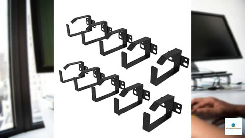 QiaoYoubang 10 Pack of 1.7 x 2.7in Server Rack Cable Management D-Ring Hooks - Network Rac