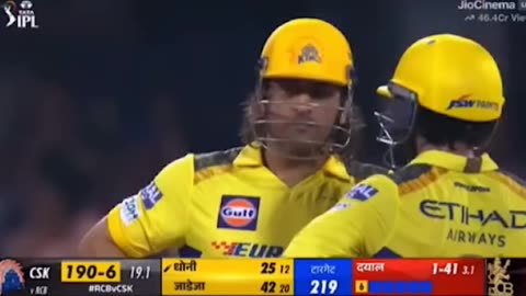 Ms dhoni Hartik Six 🤯