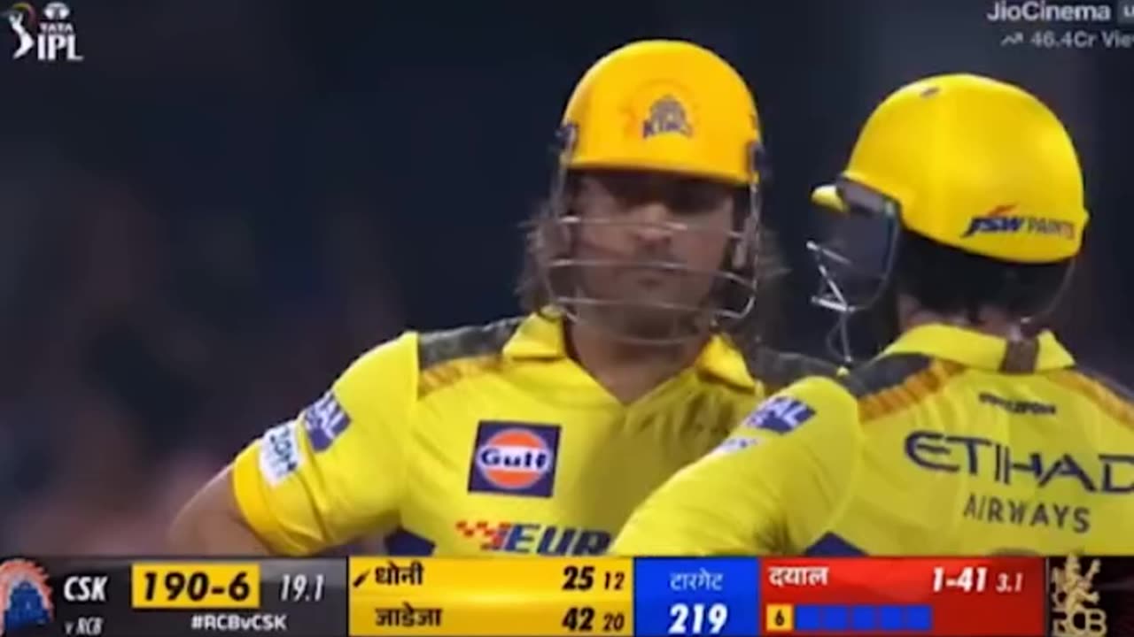 Ms dhoni Hartik Six 🤯