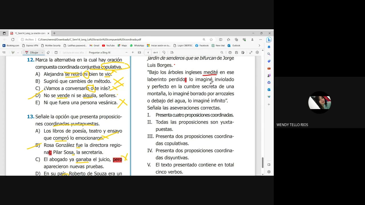 PAMER SEMESTRAL 2023 | Semana 14 | Lenguaje: Oración Compuesta Coordinada