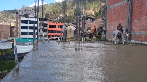 Vaciado de losa techo de una vivienda