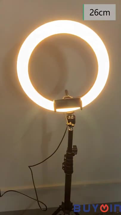 26cm Ring Light featuring 3 lighting modes