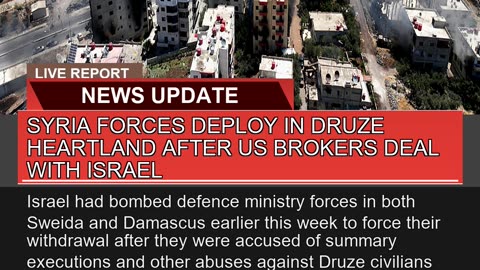 Syria Forces Deploy in Druze Heartland After US Br