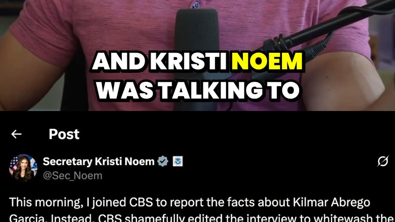 Kristi Noem CATCHES CBS Editing Out Explosive Truth