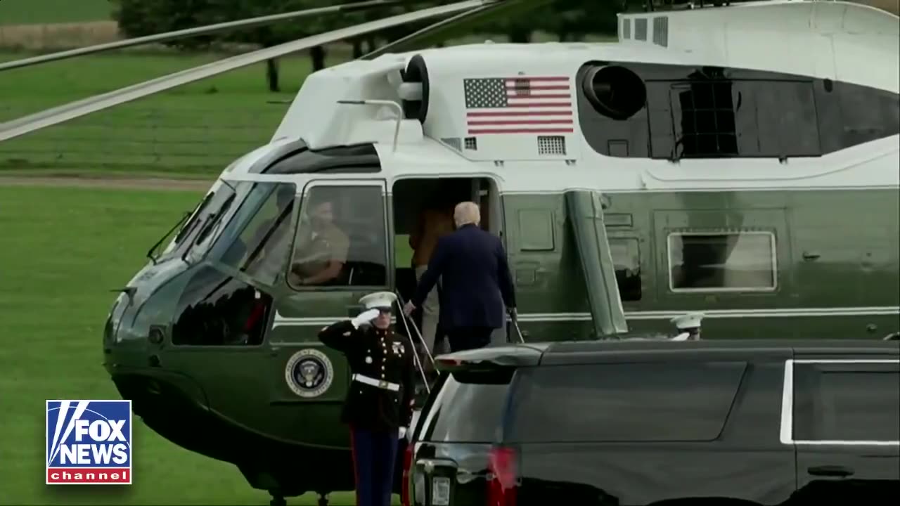 President Trump boards Marine One to mark the end of his second state visit to the UK.