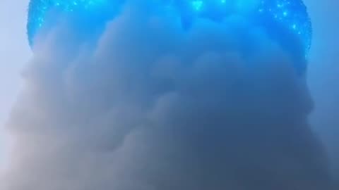 MASSIVE BLUE UFO Spotted Passing Through Storm Over Houston, Texas 🛸💙⚡