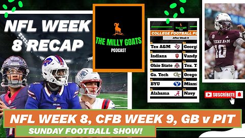 NFL Week 8 Round-up, CFB Week 9 Recap, & Steelers + Packers LIVE!
