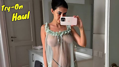 Transparent 4K / Try on haul Wet vs dry / Try on haul 2025 & Get ready With Bella