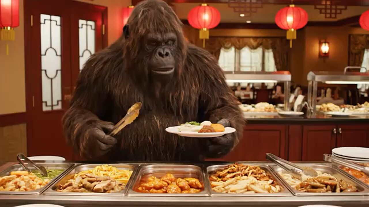 Bigfoot tries Chinese food.