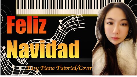Feliz Navidad PIANO Easy Slow Short Tutorial