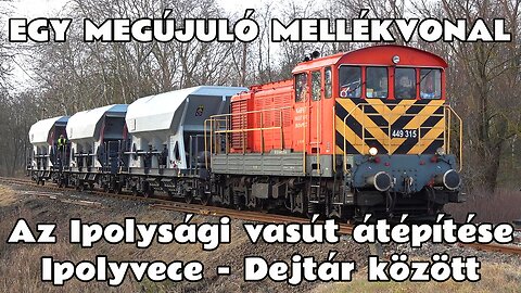 2025.12.17. A 75-ös vonalon a cél a fix 60km/h. Kőszórás és pályaépítés Ipolyvece - Dejtár között.