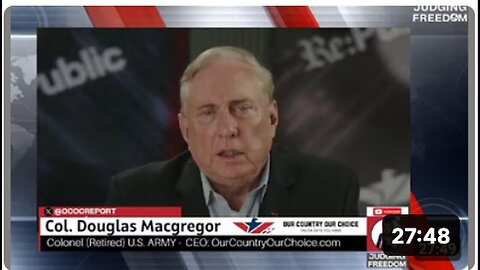 "Will the US Strike Iran for Netanyahu? - Thoughts by Col. Douglas Macgregor"