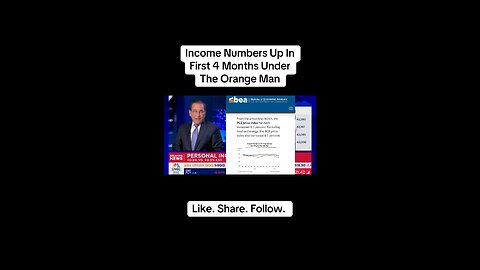 Income numbers up in first 4 months of Trump