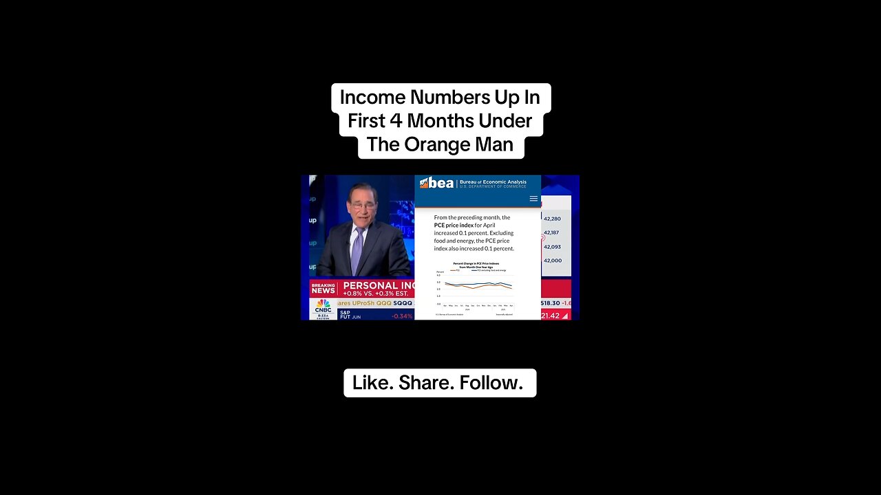 Income numbers up in first 4 months of Trump