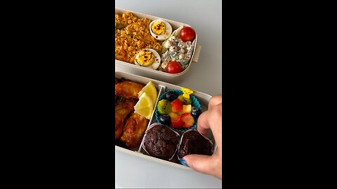 High Protein Lunch Box 🍱: Chicken Wings🍗 & Chickpea Salad 🧆💪🏻
