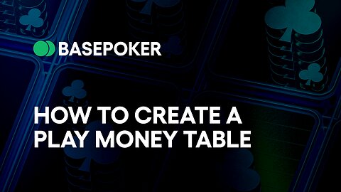 How to create a play money table