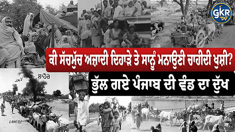ਕੀ ਸੱਚਮੁੱਚ ਅਜ਼ਾਦੀ ਦਿਹਾੜੇ ਤੇ ਸਾਨੂੰ ਮਨਾਉਣੀ ਚਾਹੀਦੀ ਖੁਸ਼ੀ?, ਭੁੱਲ ਗਏ ਪੰਜਾਬ ਦੀ ਵੰਡ ਦਾ ਦੁੱਖ