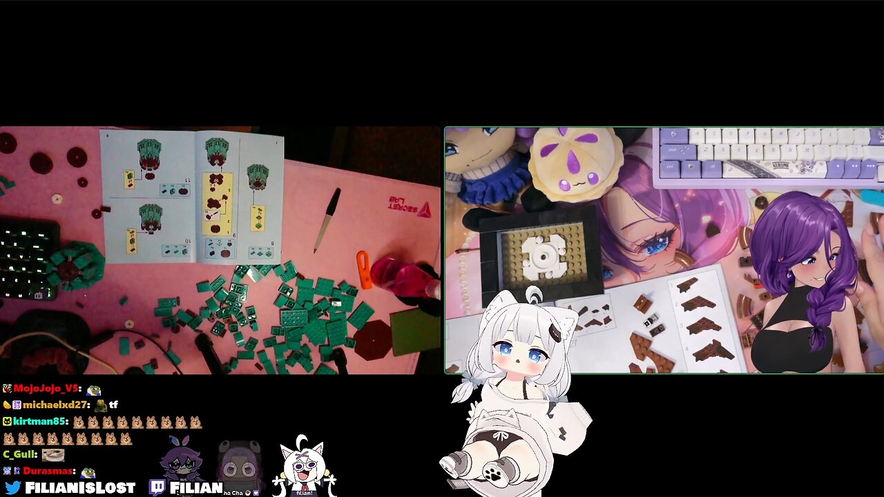 Filian's ChaChaYourVMom Vs CottontailVA Lego Building (4/16/2025)