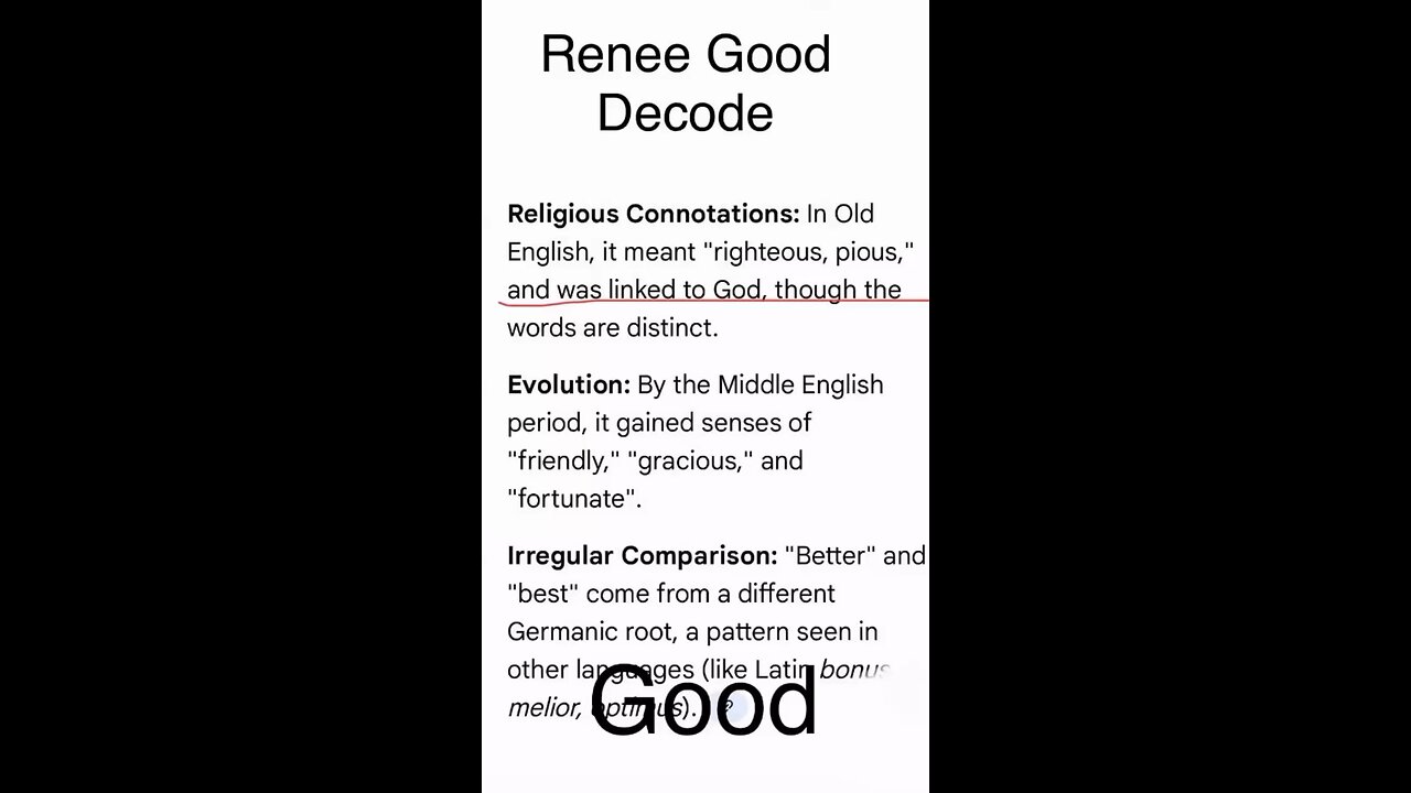 Renee Good DECODE. Read Description