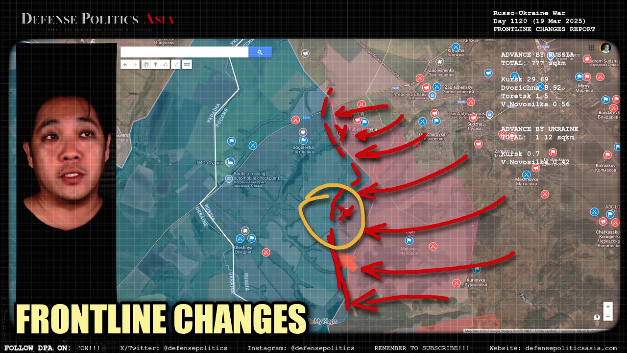 [ Ukraine Frontline Changes ] Kursk Front; Krasne Pershe, Dvorichna; Krymske-Druzhba, Toretsk; etc..