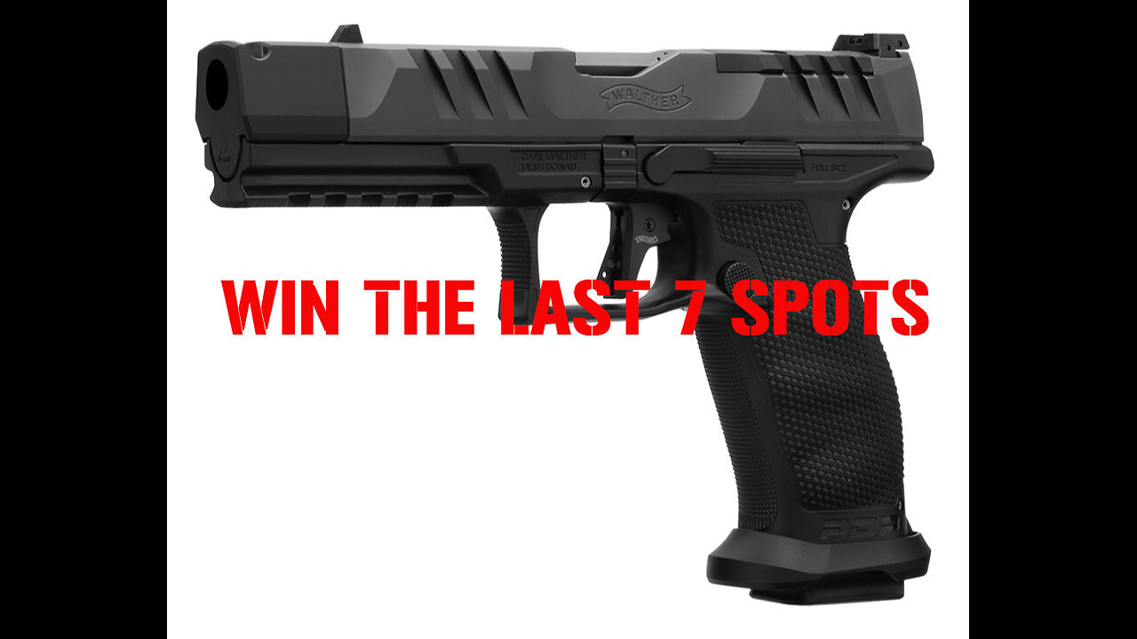 WALTHER PDP Pro-X MINI #3 FOR THE LAST 7 SEATS IN THE MAIN WEBINAR