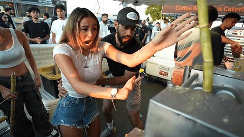 Sam Frank Gets Touched Inappropriately by Juice Vendor