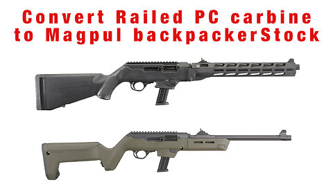 RUGER PC CARBINE MAGPUL Backpacker stock ACCESSORY KIT INSTALLATION for railed hand guard