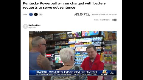 Ky. Powerball Jackpot winner charged with battery of a police officer requests to serve out sentence