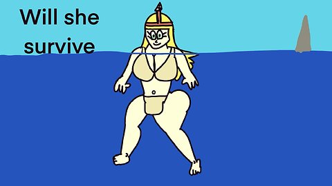 Native American blonde Halloween shark attack