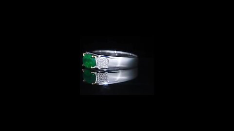 Custom Fine Jewelry 18k Gold Natural Emerald Gemstones Ring