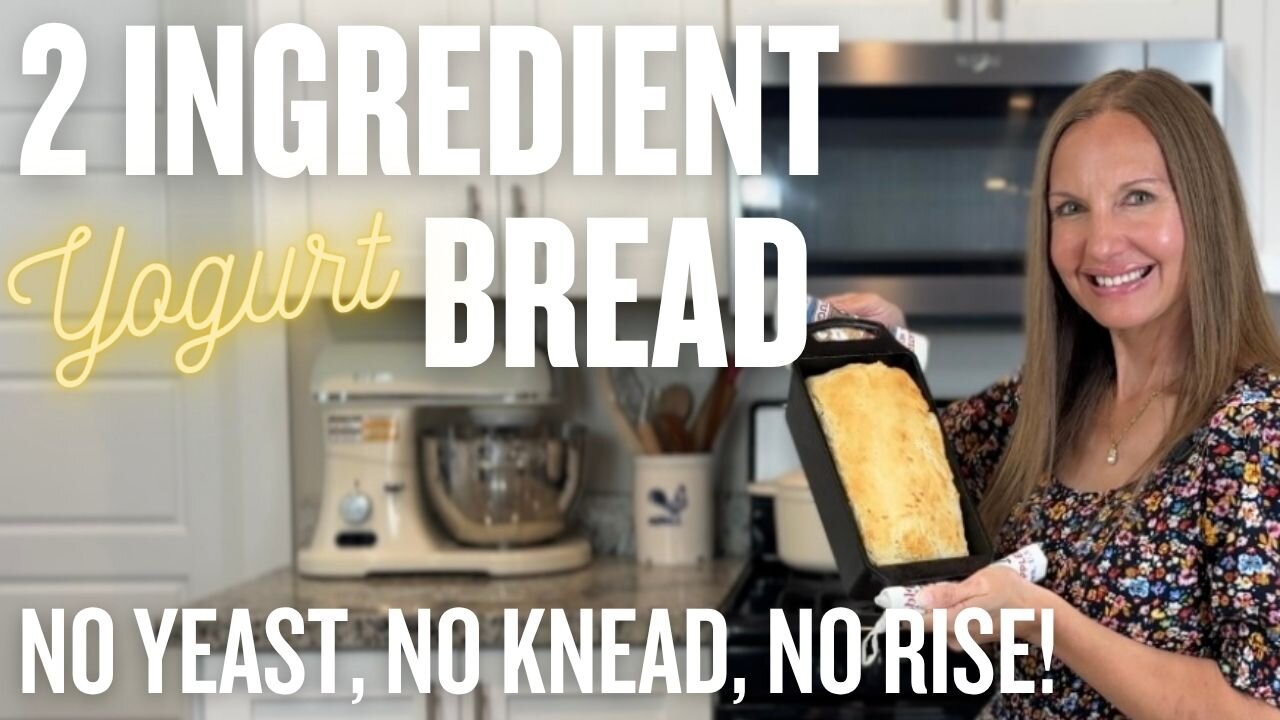 2 Ingredient Yogurt Bread (No Yeast, No Knead, No Rise!)