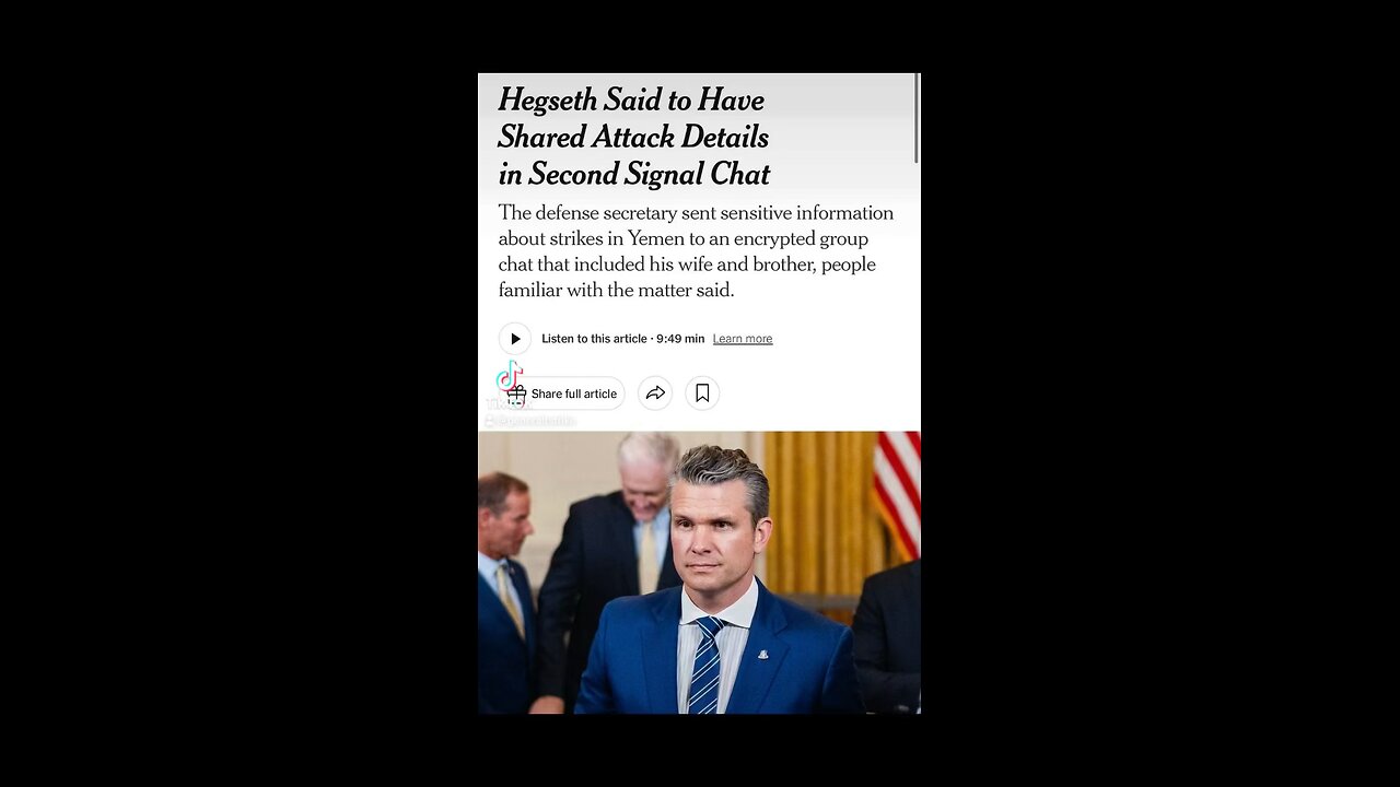SignalGate Part 2 This time it includes Pete Hegseth’s wife & brother.