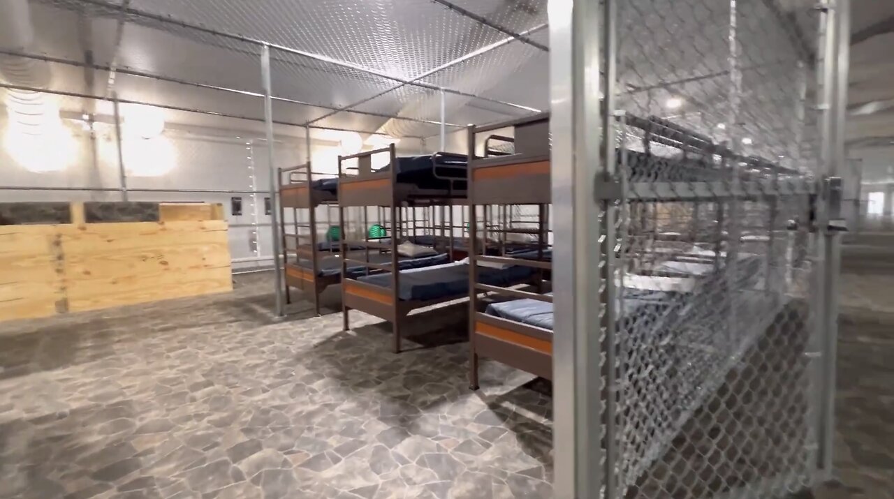 VIEW OF ALLIGATOR ALCATRAZ🧛‍♂️🧟‍♂️🥷🏣🐊📸DETENTION CENTER IN OCHOPEE FLORIDA🏝️🌊🏄‍♀️💫