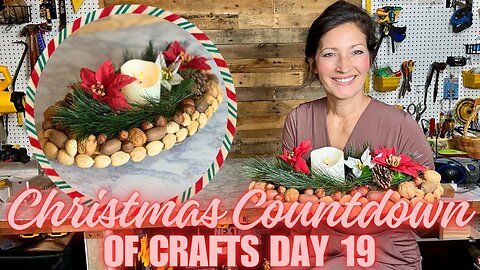 Christas Countdown of Nature Crafts DIY Nut Wreath Centerpiece | Elegant Holiday Decor w/ Mixed Nuts