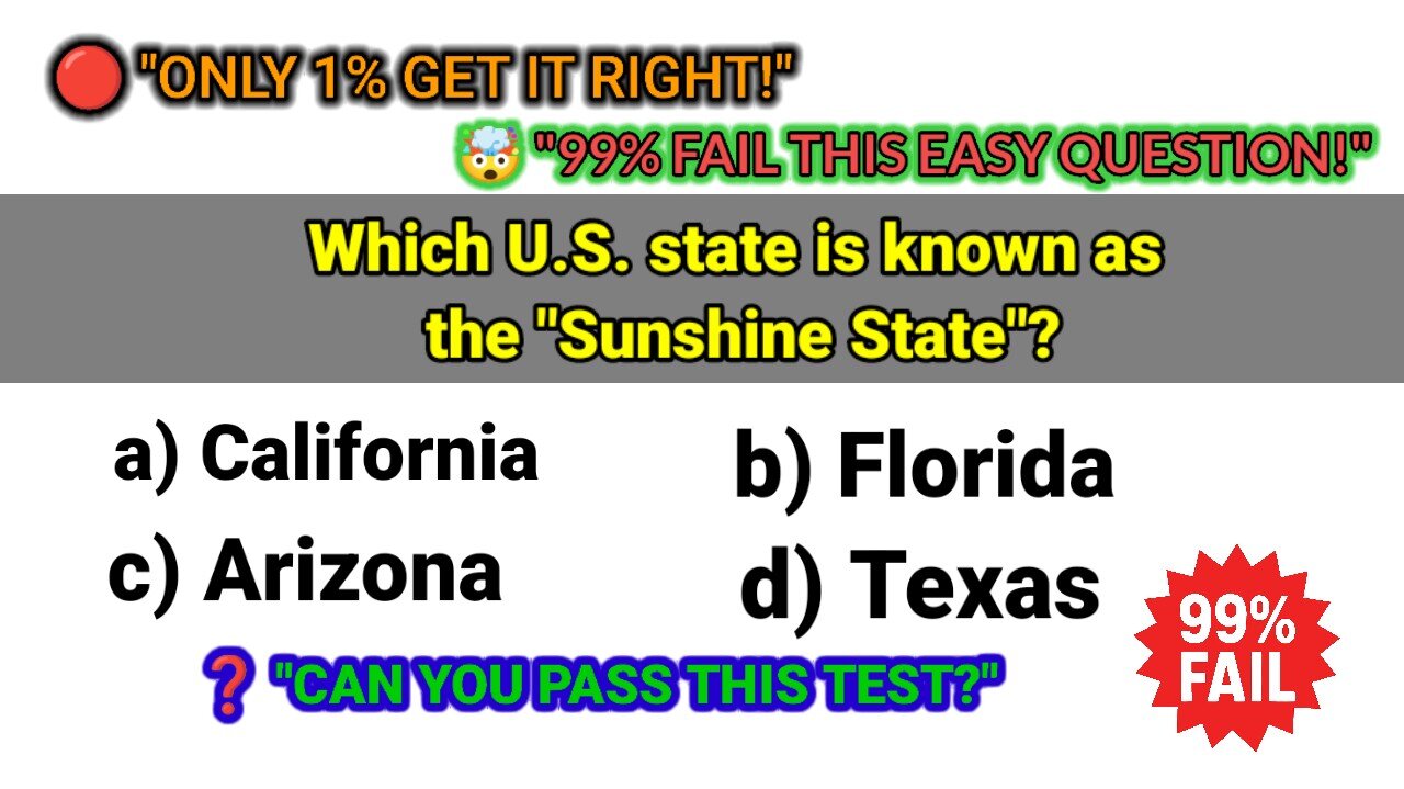 99% FAIL This Easy Question! Test Your Knowledge Now!