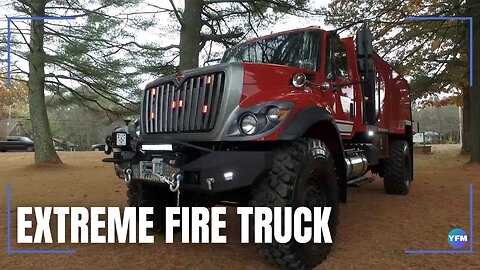 An extreme off-road fire truck that carries 1,500 gallons of water