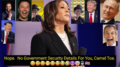 Trump Cuts Security Detail For Harris. 😀😃😄😁😆😅😂🤣😈🤡👮🇺🇸