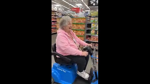 HILARIOUS Grandma on Mobility Scooter Chases Man Through Store!