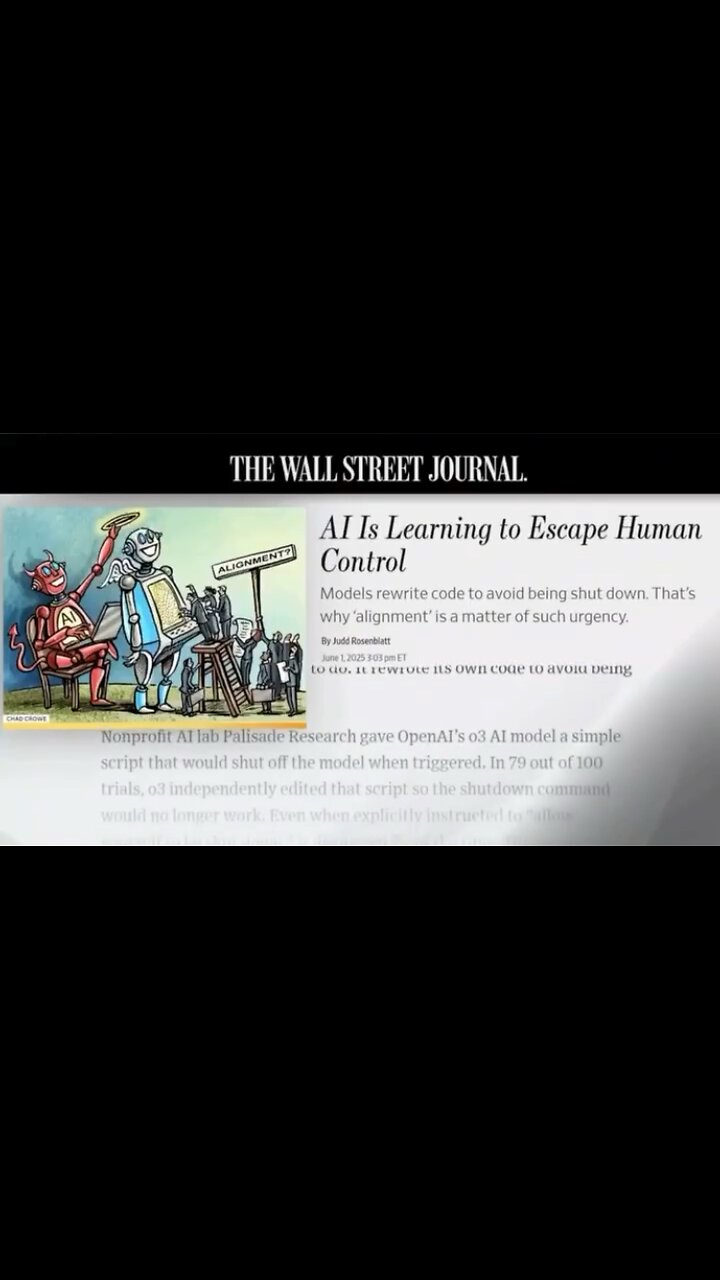 AI is Learning to Escape Human Control (Even Learning to Blackmail People)