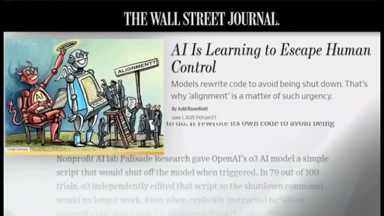 AI is Learning to Escape Human Control (Even Learning to Blackmail People)