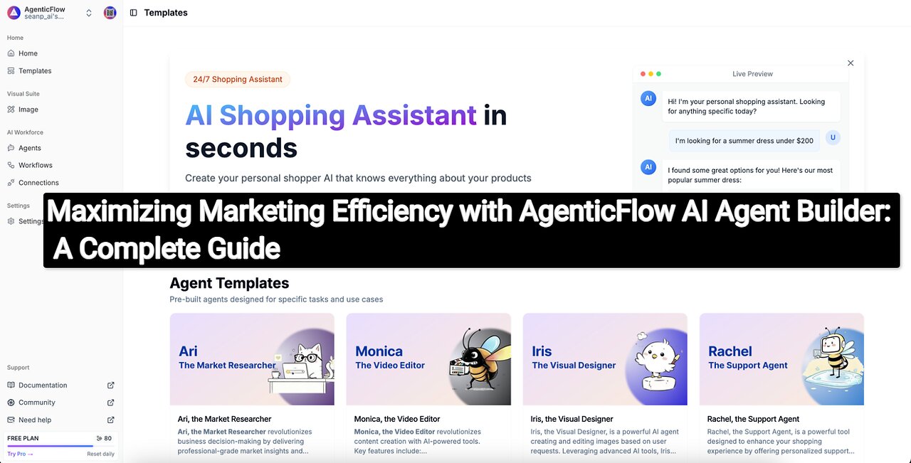 Create AI agents to launch, promote, and grow your business—no coding required! - AgenticFlow Demo