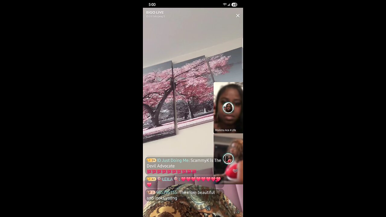 Moma ACE with the tea on her son Ace