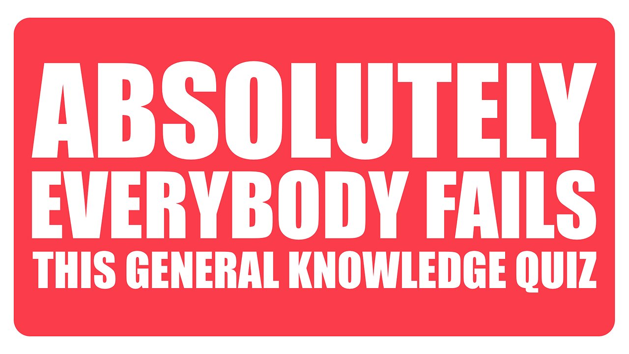 You will absolutely fail this quiz